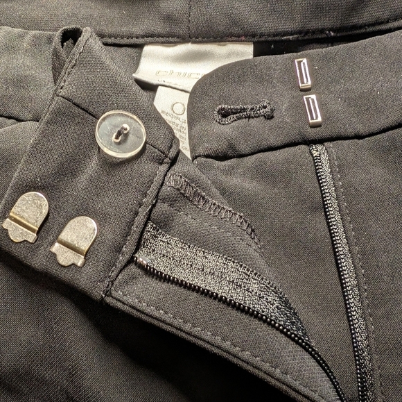 Chico's Black Dress Pants Size 0 - Converts to S/4/6 - Picture 10 of 12